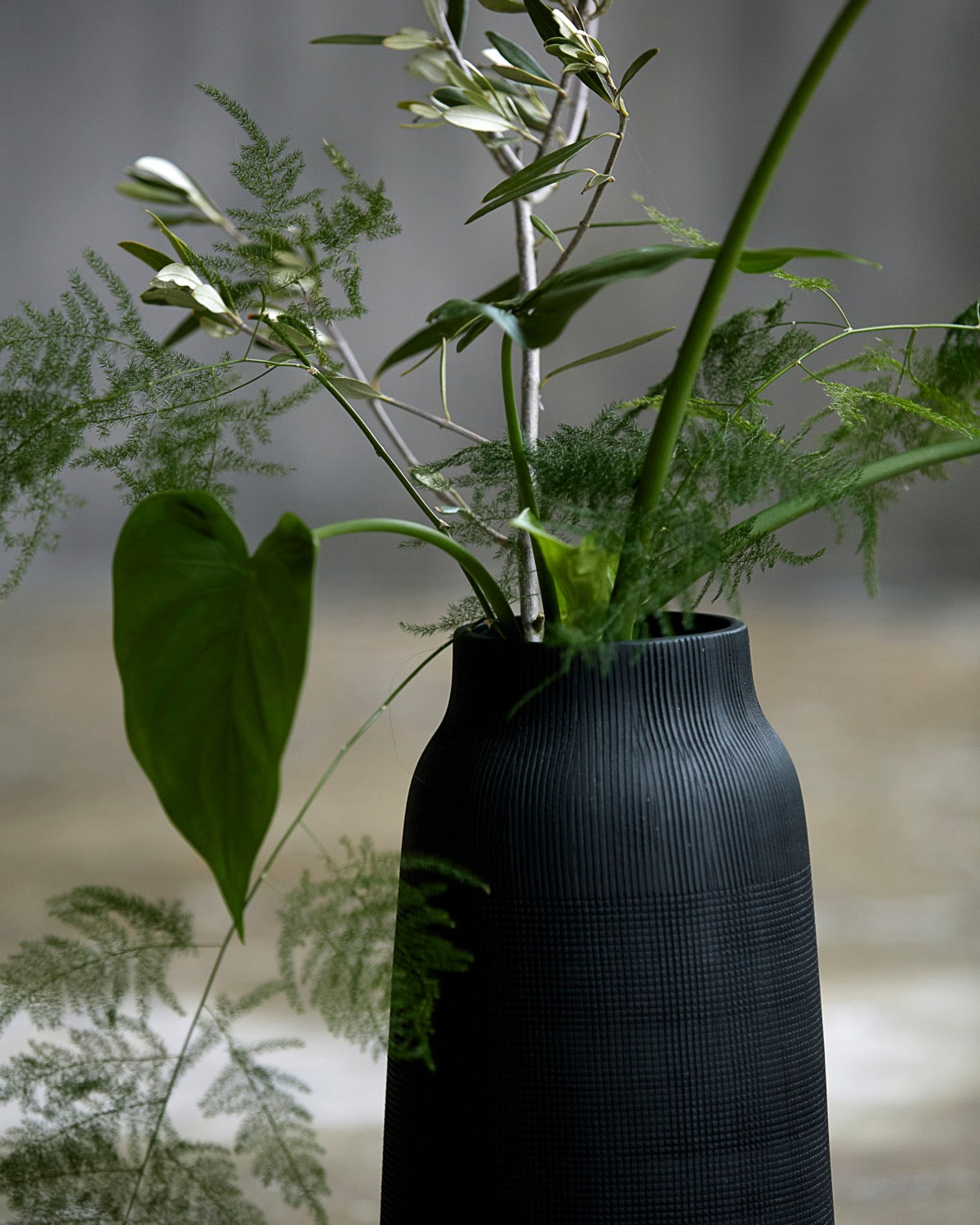 Vase Groß Schwarz House Doktor