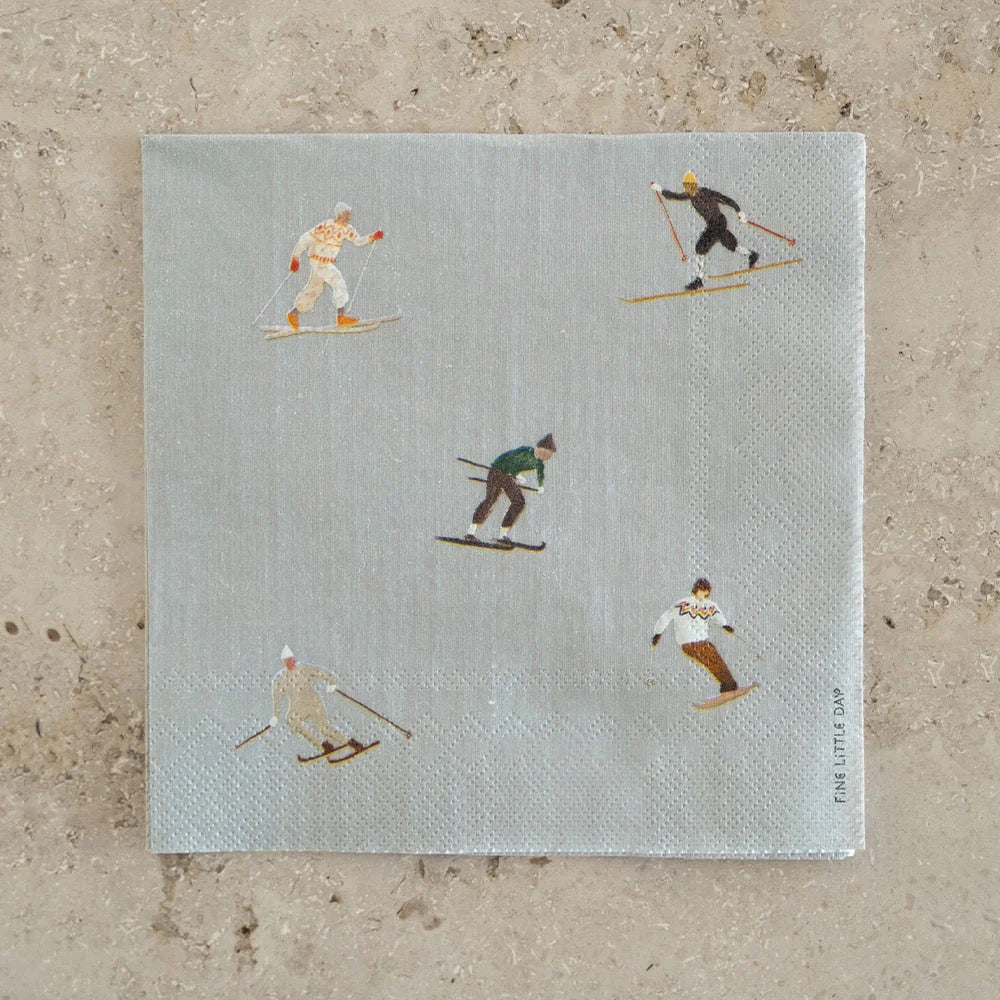 PAPIERSERVIETTEN SKIFAHRER - 25 STK.