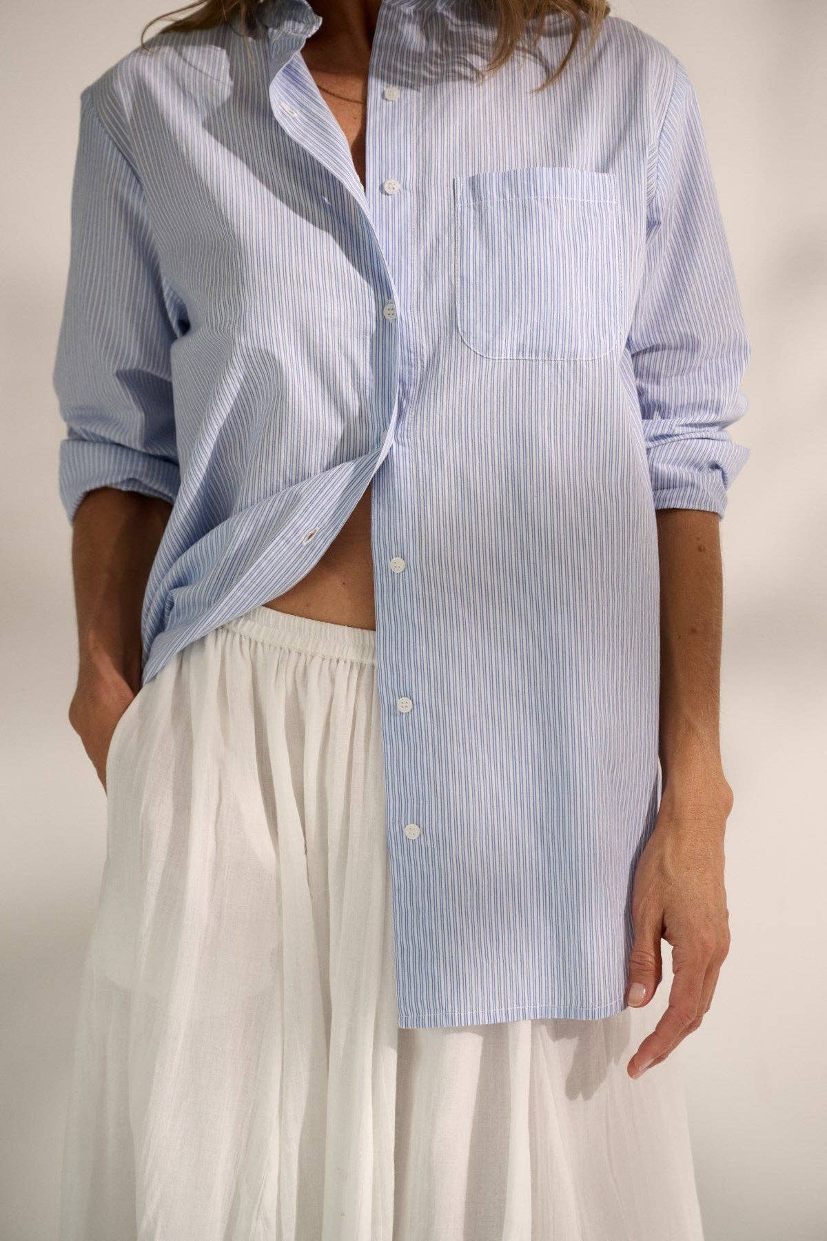 Oversize-Hemd "Scandi Stripes" aus Bio-Baumwolle