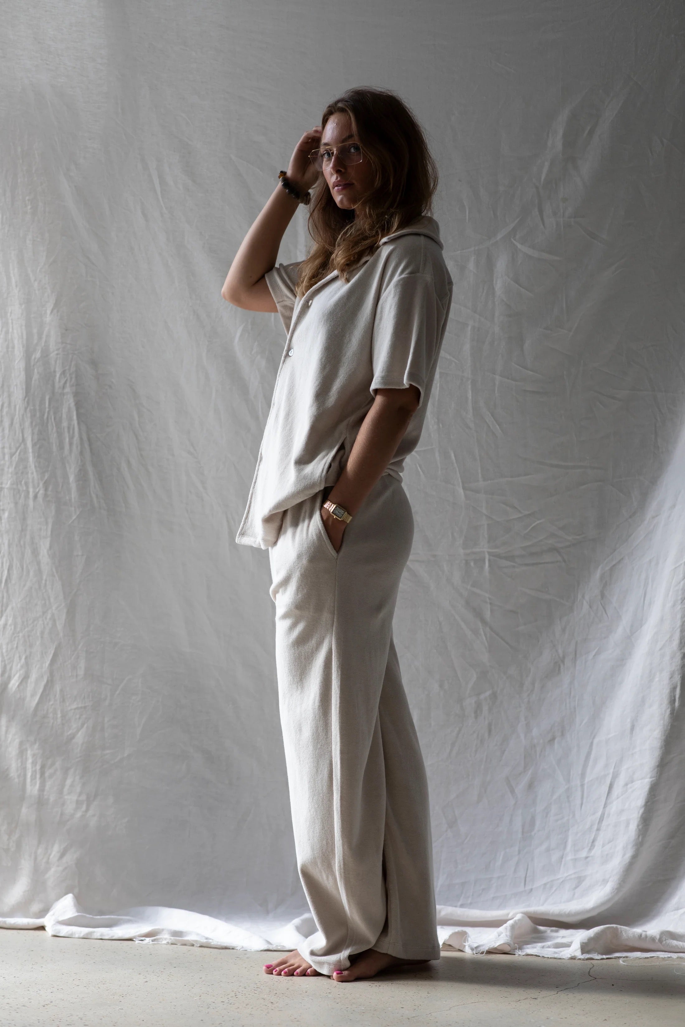 Frottee-Oversize-Hemd &