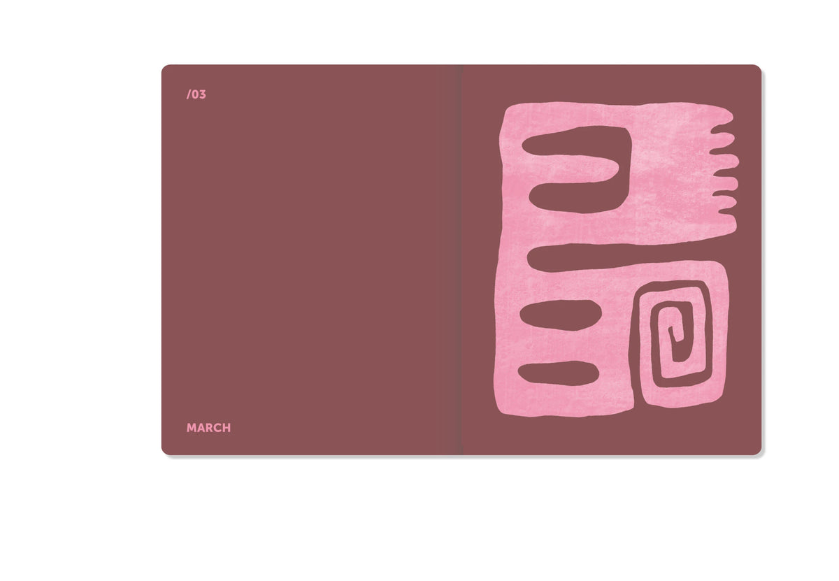 A-Planner Tagebuch 2027 – Rosa Leinen