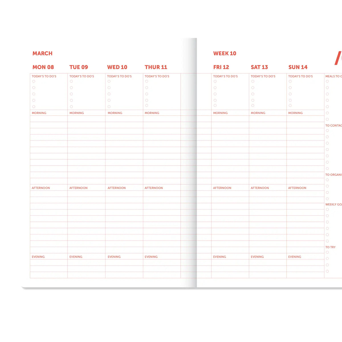 A-Journal Spiral-Tagebuch – Organizer 2027 – kariert Pink-Rot