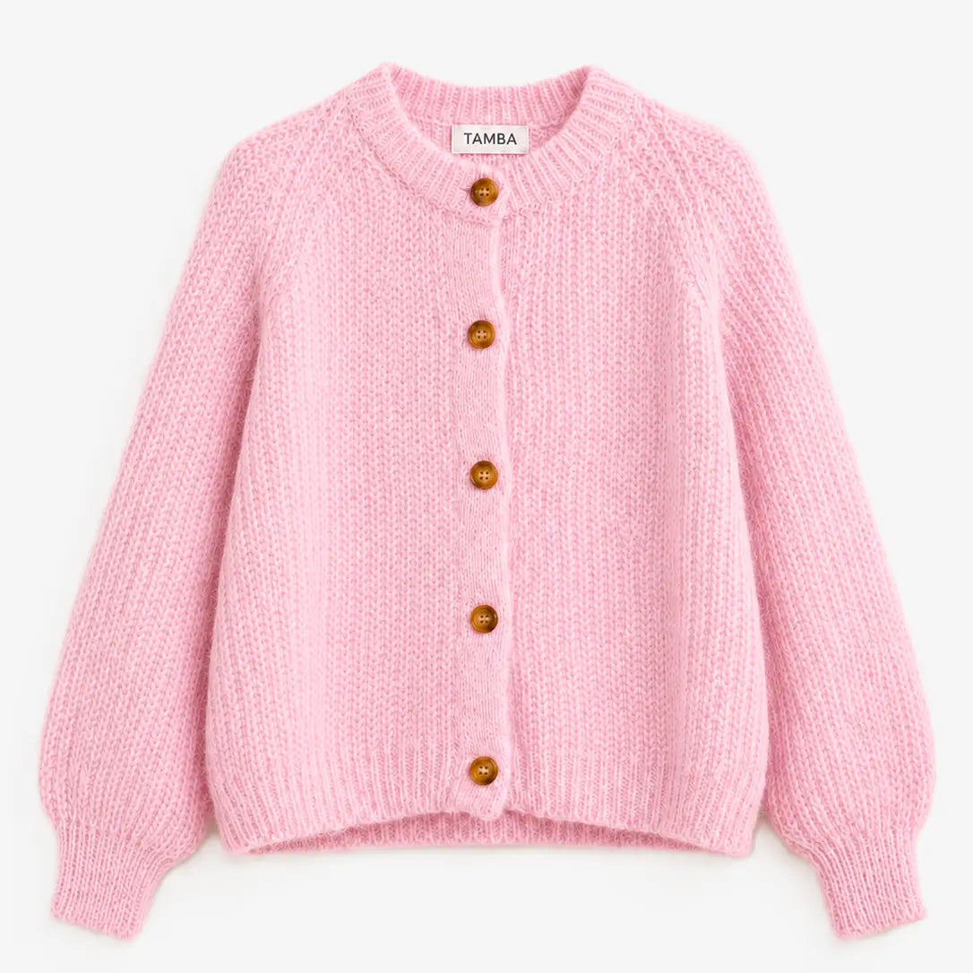 Strickjacke aus Mohair Rosa