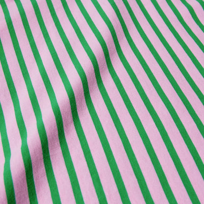 T-Shirt Gestreift aus Bio-Baumwolle in Pink/Grün
