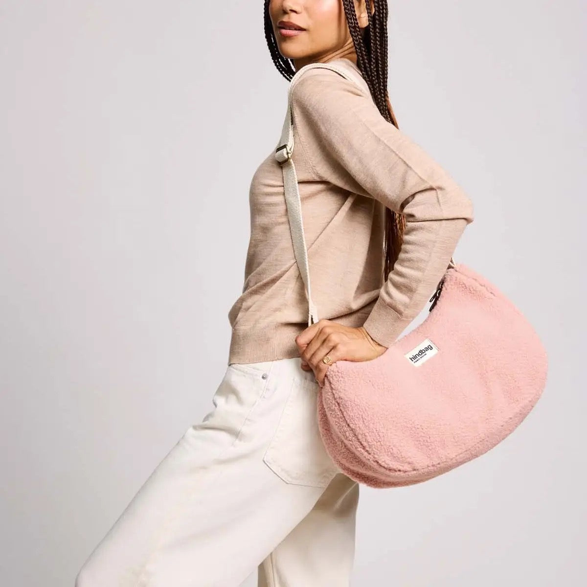 Rosa Teddy Rose Puder Tasche