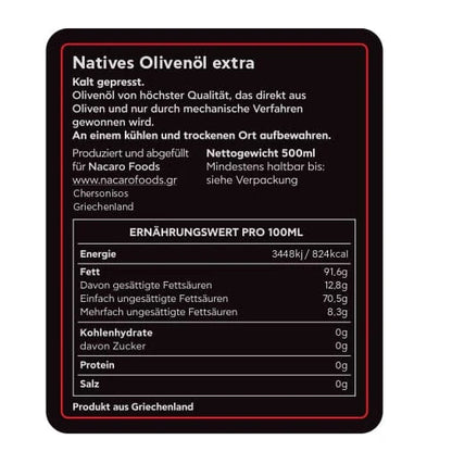 OLIVENÖL EXTRA VERGINE 500 ML