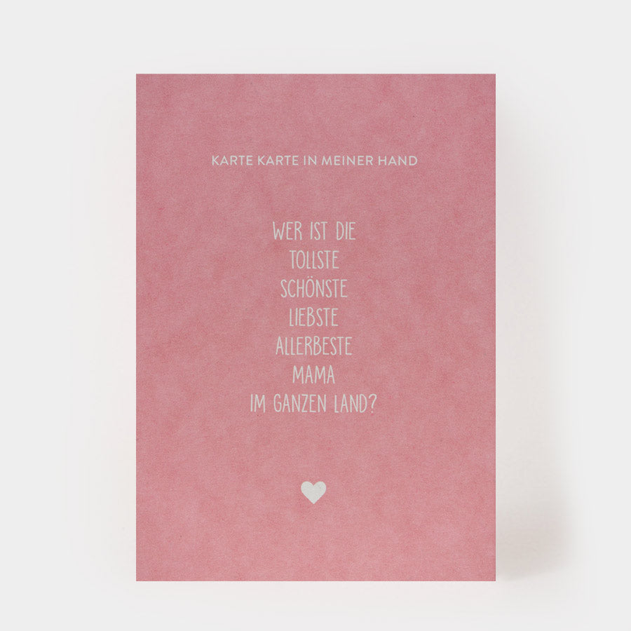 BESTE MAMA IM GANZEN LAND Postkarte