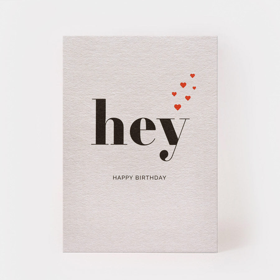 HEY HAPPY BIRTHDAY Postkarte