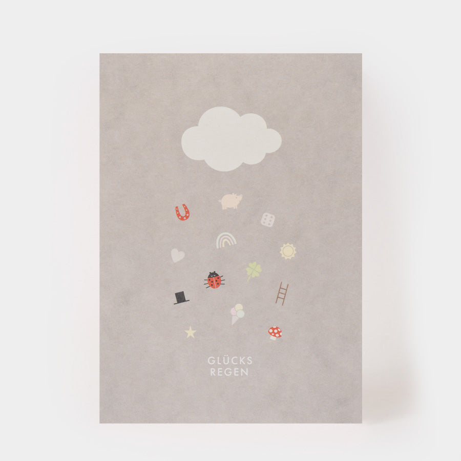GLÜCKSREGEN  Postkarte