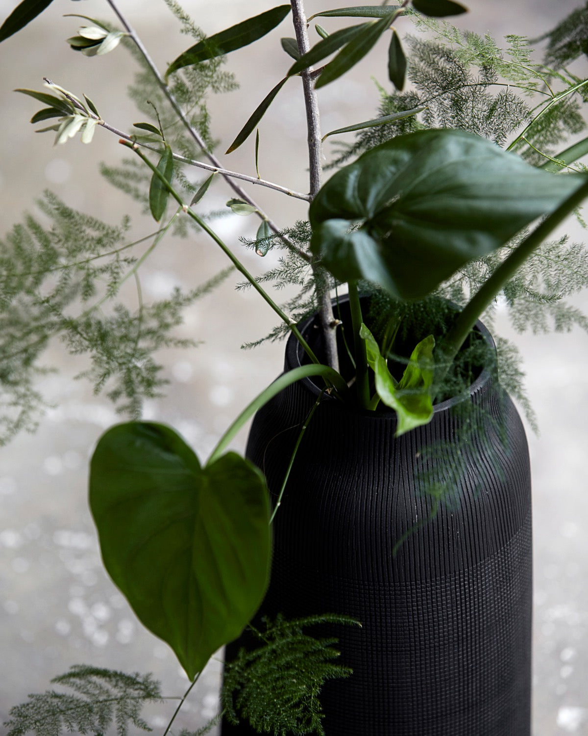 Vase Groß Schwarz House Doktor