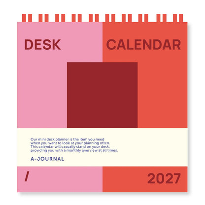 A-Journal Schreibtischkalender – Pink-Rot 2027