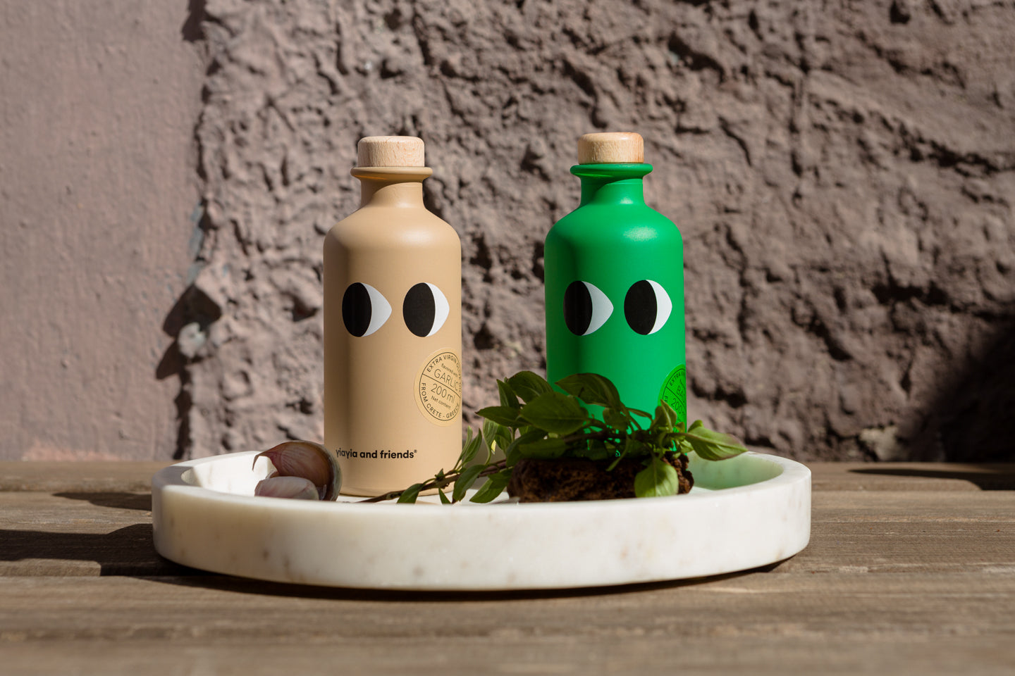 Olivenöl mit Basilikum