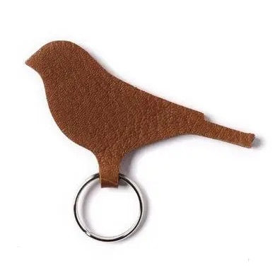 Schlüsselanhänger Mini Tweet in Cognac Used Look