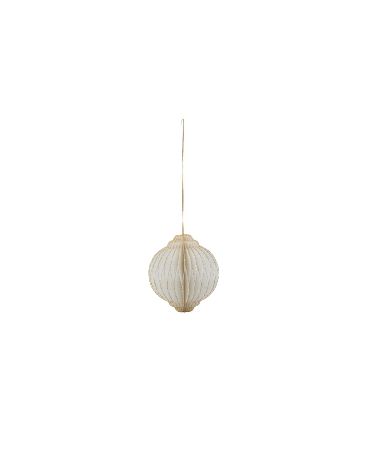 Weihnachtsanhänger aus Papier mit goldenen Glitzerkanten, 4er-Set