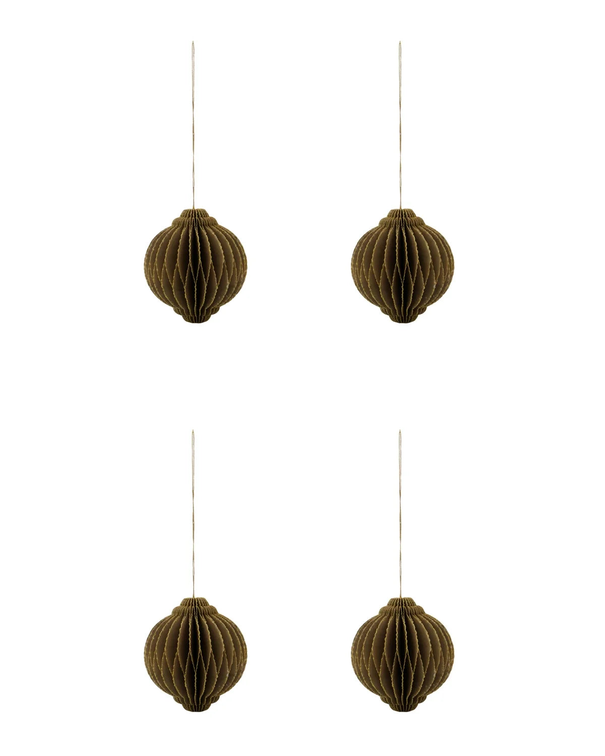 Weihnachtsanhänger aus Papier, 4er-Set