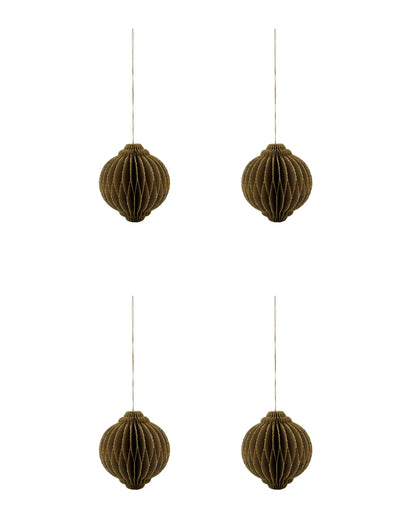 Weihnachtsanhänger aus Papier, 4er-Set