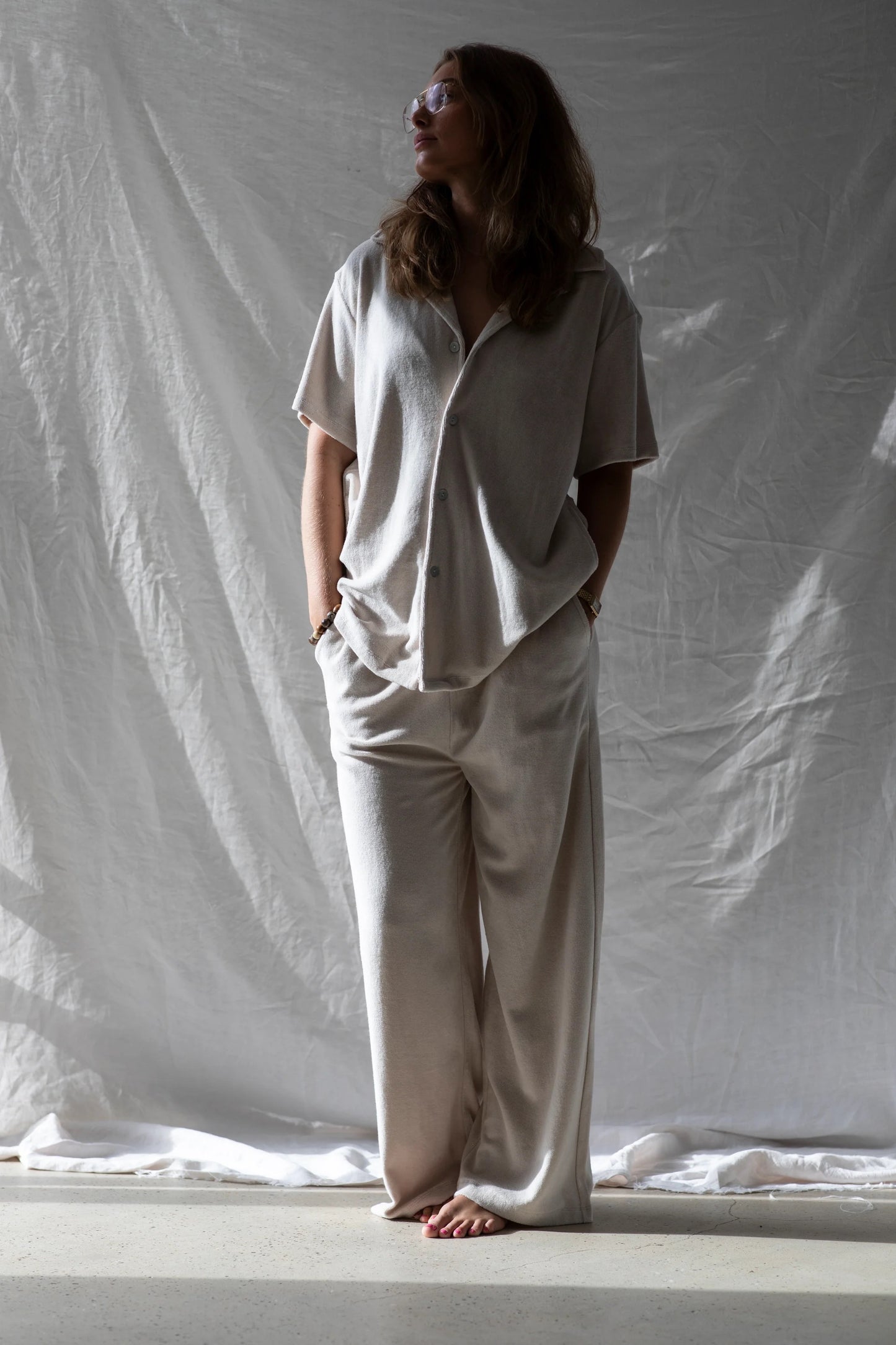 Frottee-Oversize-Hemd ''moonbeam''