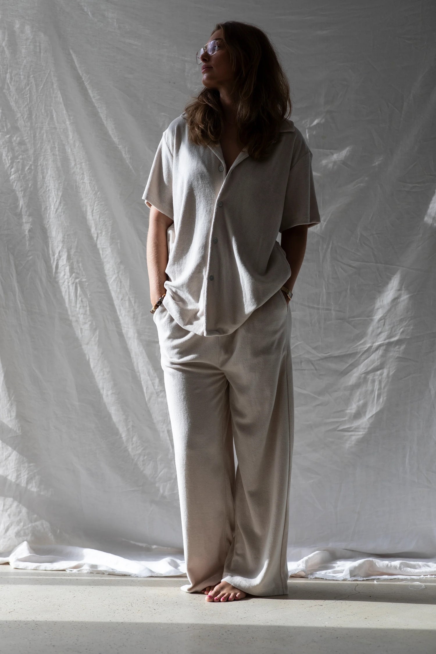 Frottee-Oversize-Hemd &