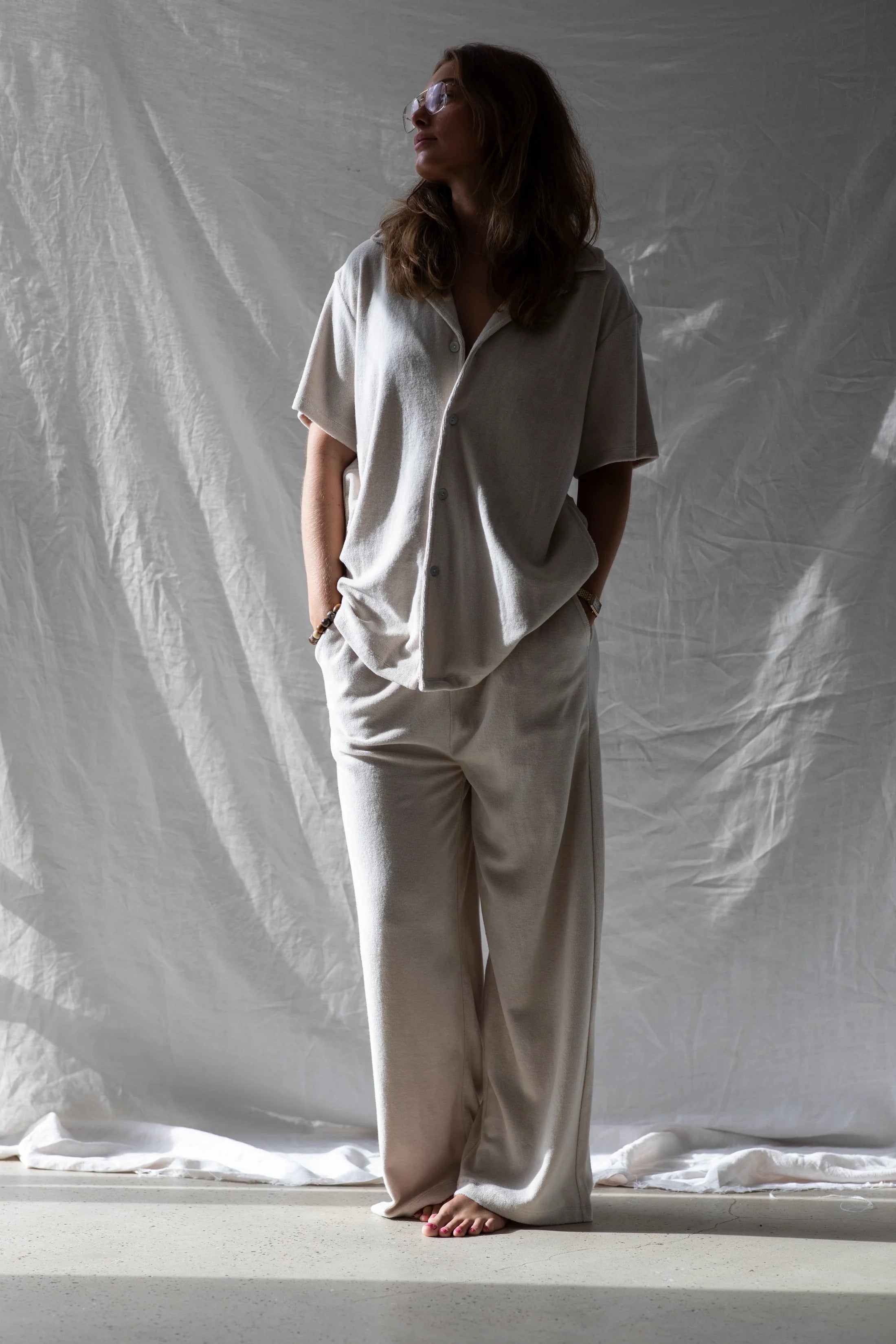 Frottee-Oversize-Hemd &