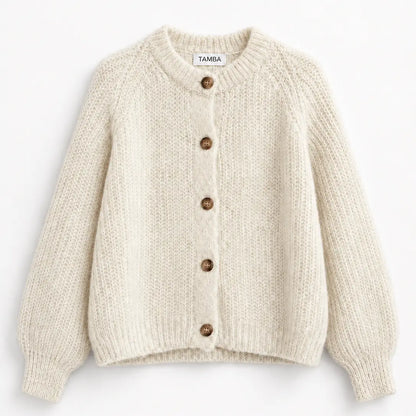 Strickjacke aus Mohair Off-White