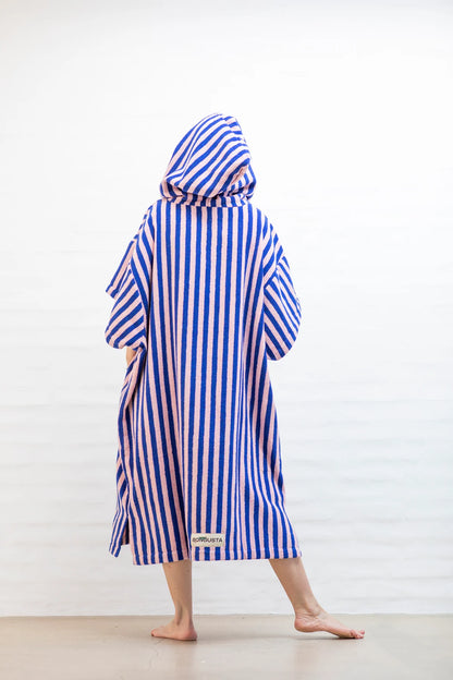 Poncho dazzling blue &amp; rose
