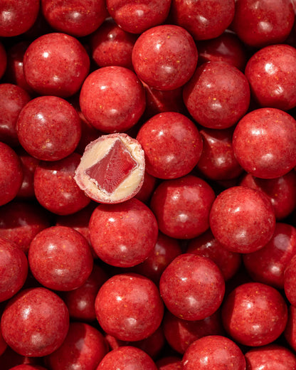 FRUCHTGUMMI MIT SCHOKOLADE – STRAWBERRY / ERDBEERE 110 G