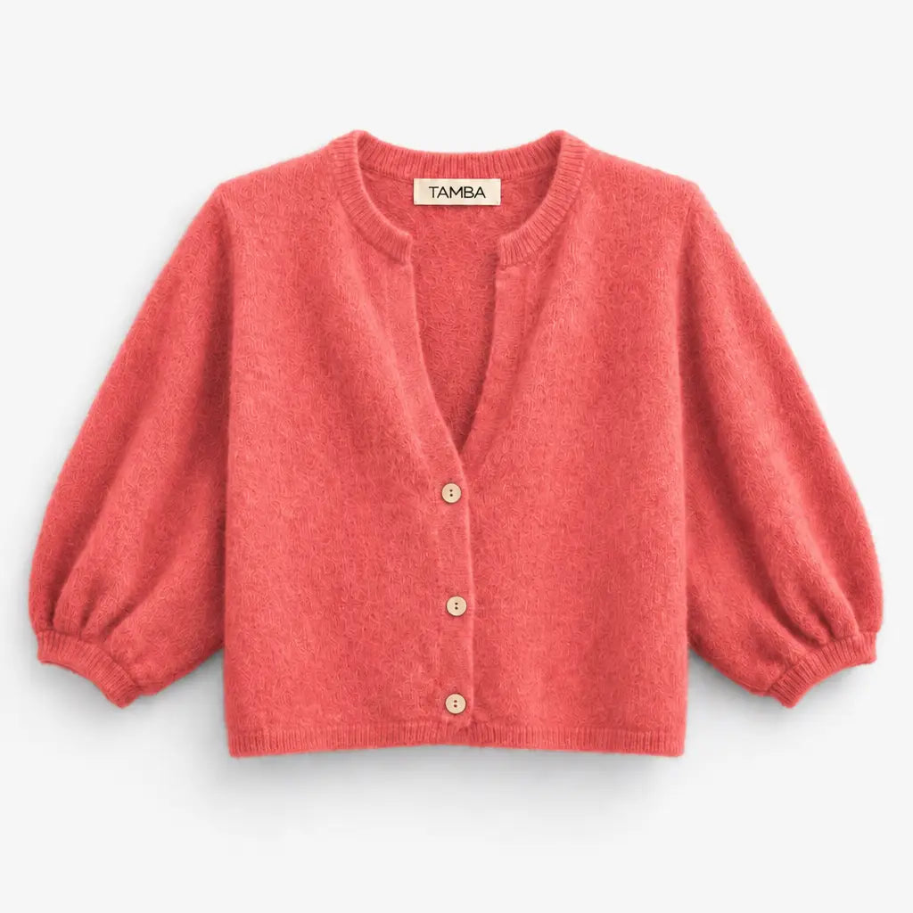 Angora Strickcardigan Terracotta