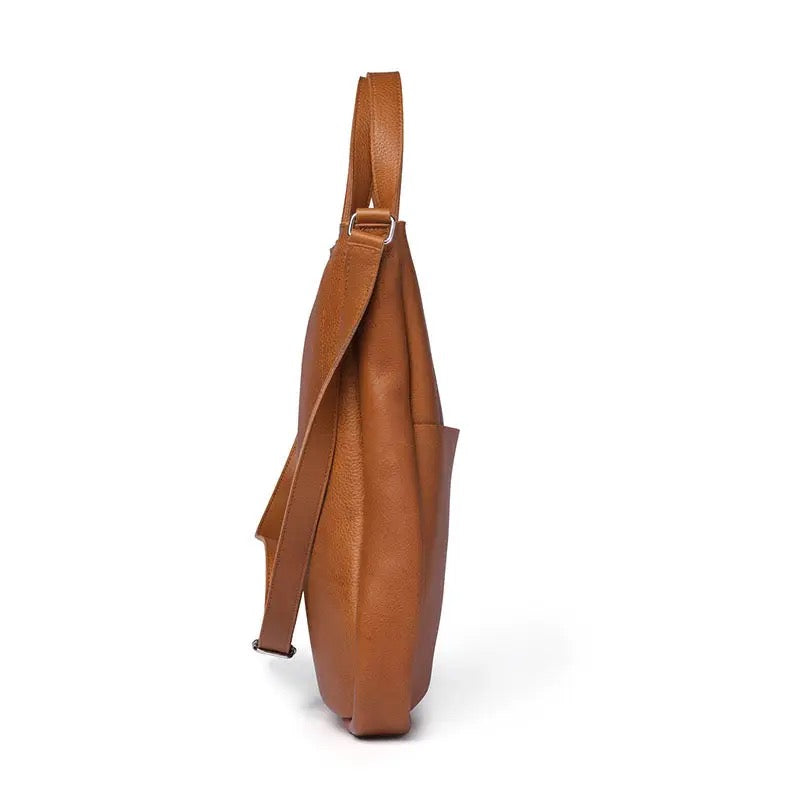 Day Dreamer Tasche aus cognacfarbenem Leder mit Used-Look