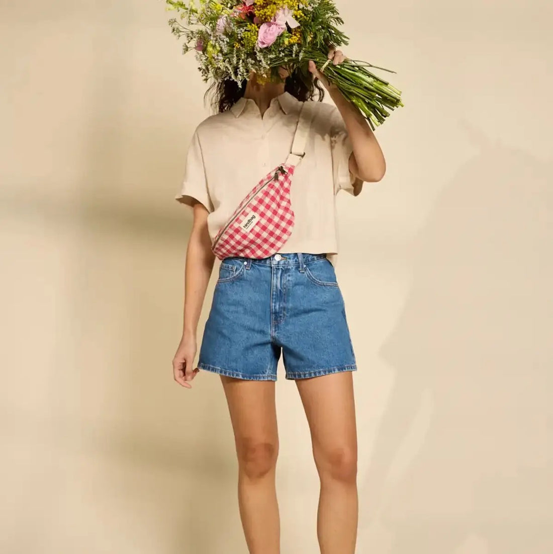 Olivia Gürteltasche Vichy Rosa