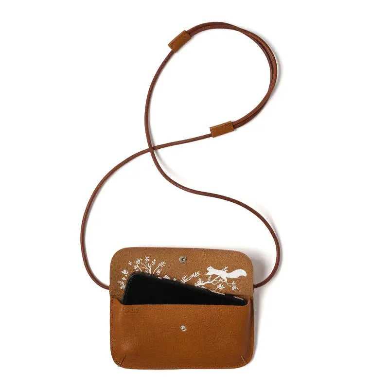 Handytasche Hang On in Cognac mit Used-Look
