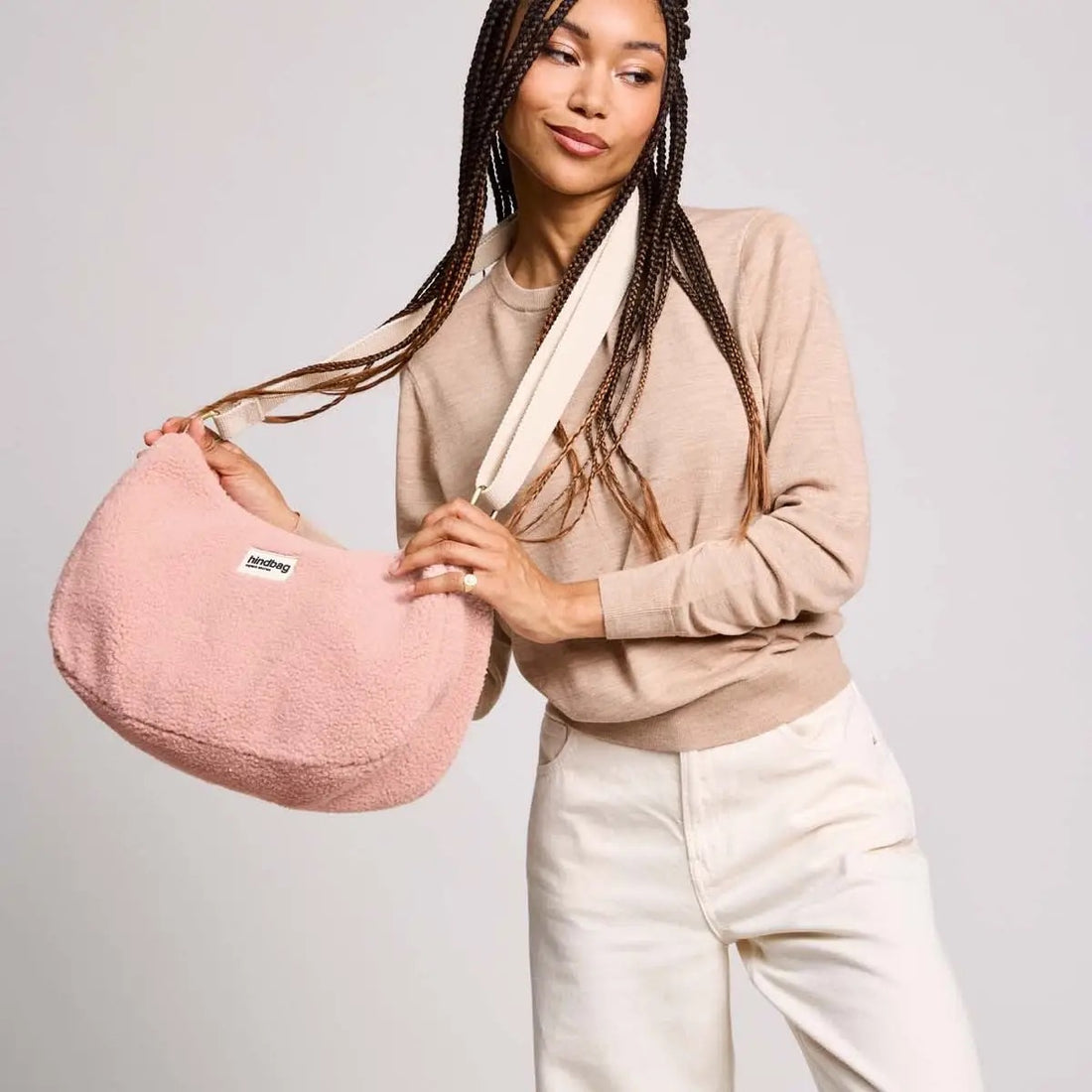 Rosa Teddy Rose Puder Tasche