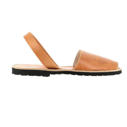 Avarca Leder-Sandalen in Vintage-Camel