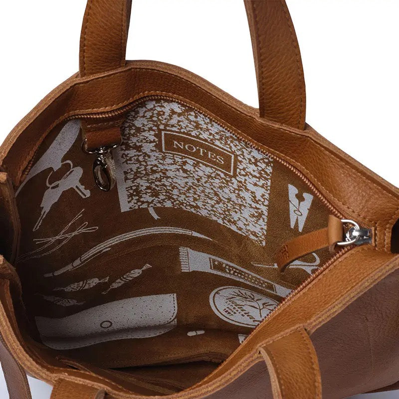 Day Dreamer Tasche aus cognacfarbenem Leder mit Used-Look