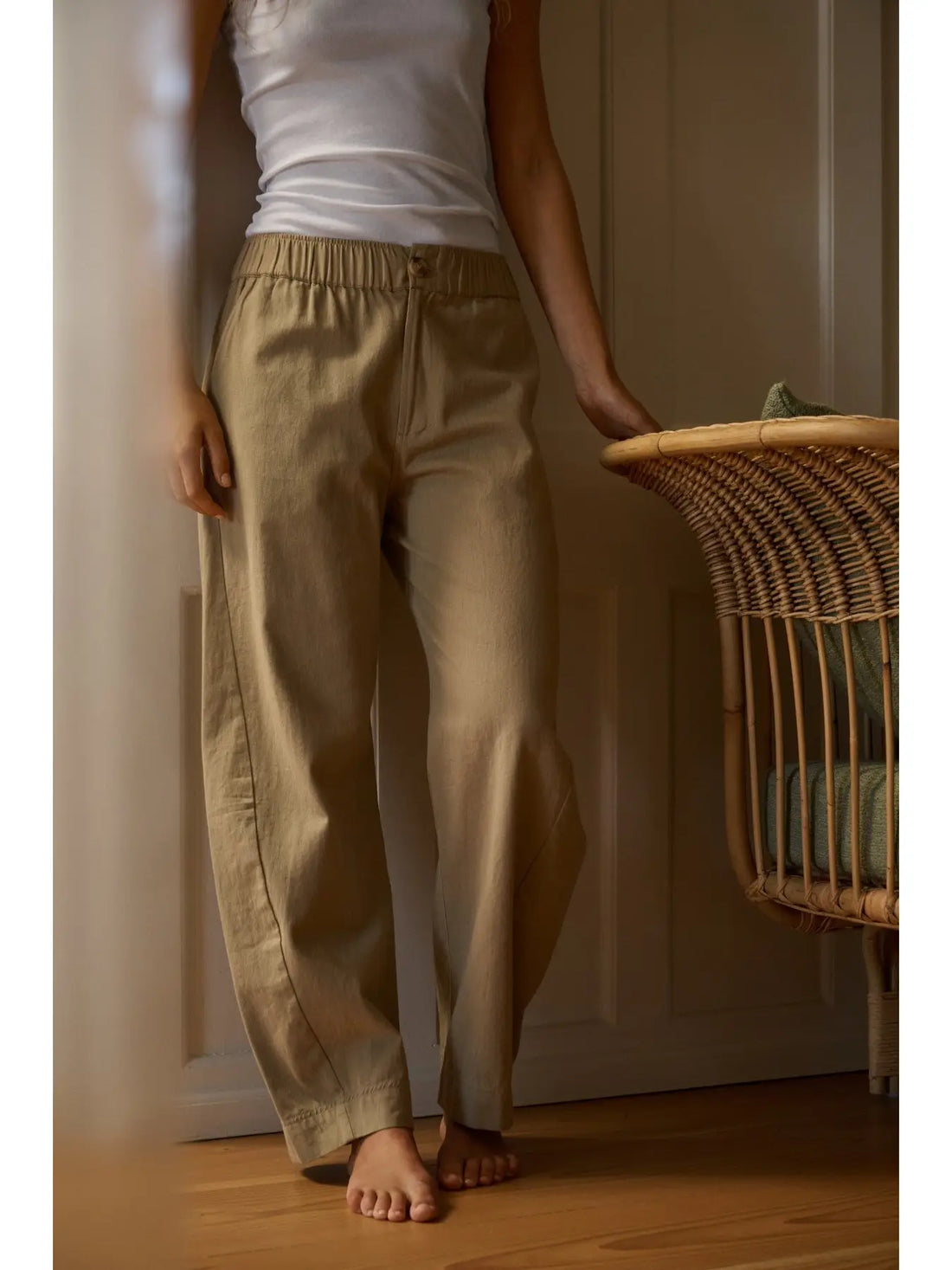 Lässige Hose aus Bio-Baumwolle (Sand)