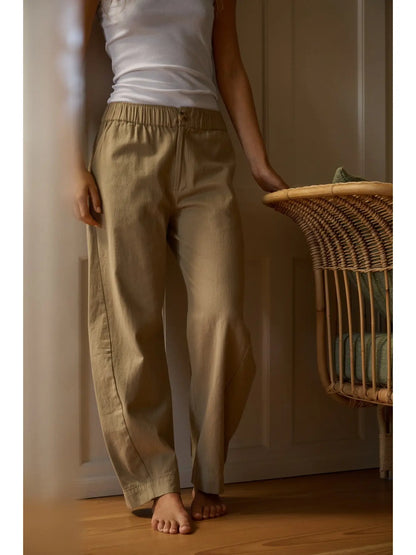 Lässige Hose aus Bio-Baumwolle (Sand)