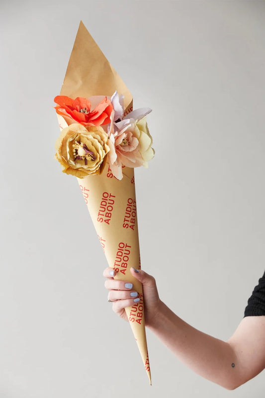 PAPIERBLUMENSTRAUSS, 5 STÜCK, SPRING5