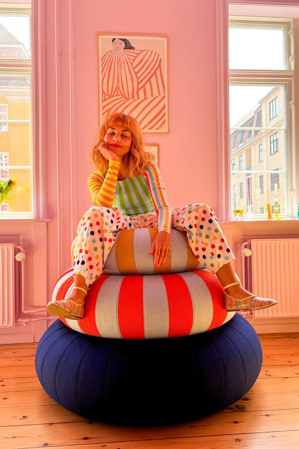 FLOAT, KLEIN, BLAU/OCKER