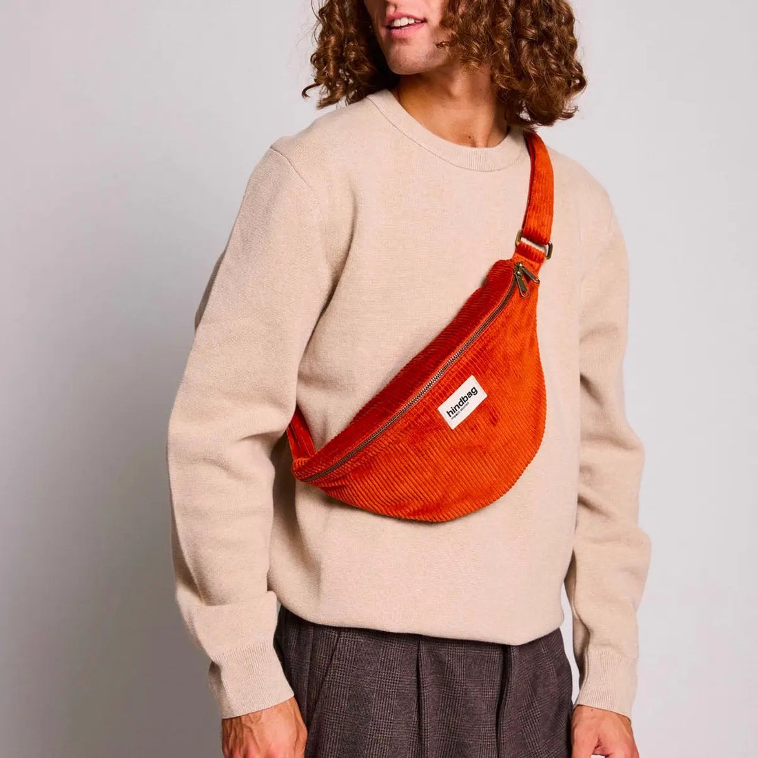 Sasha Velours Bauchtasche Ziegelstein