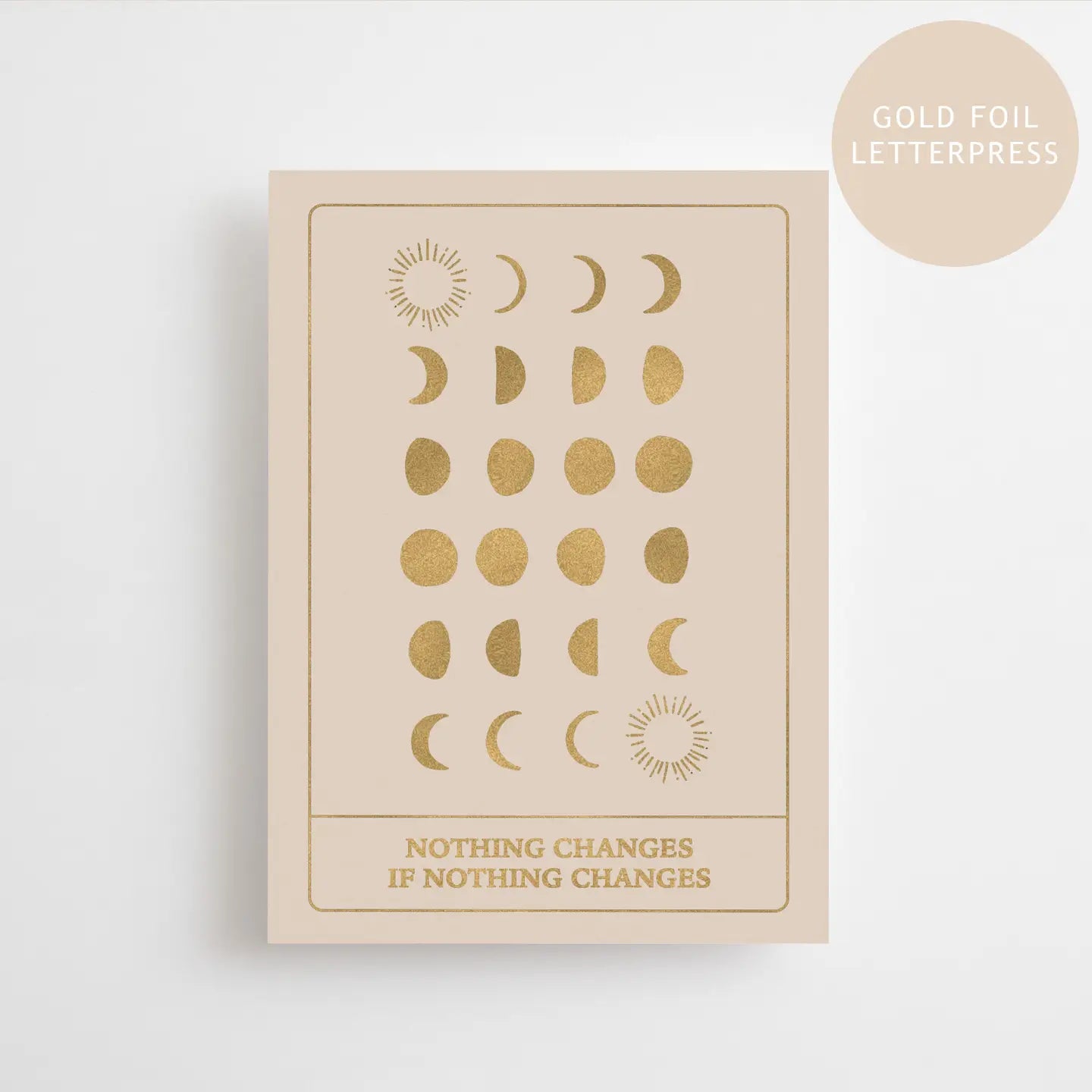 Nothing changes if nothing changes – Gold Edition – Postkarte