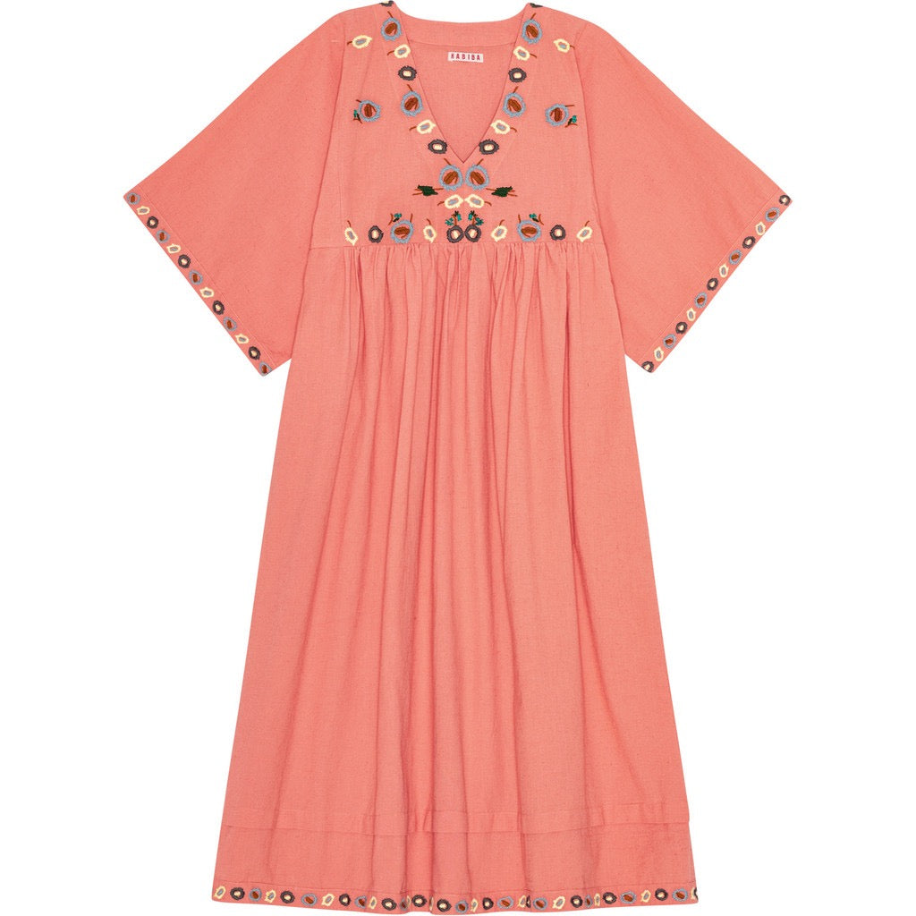 FLORA DRESS 3/4 SLEEVE Rosa