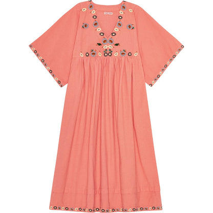 FLORA DRESS 3/4 SLEEVE Rosa