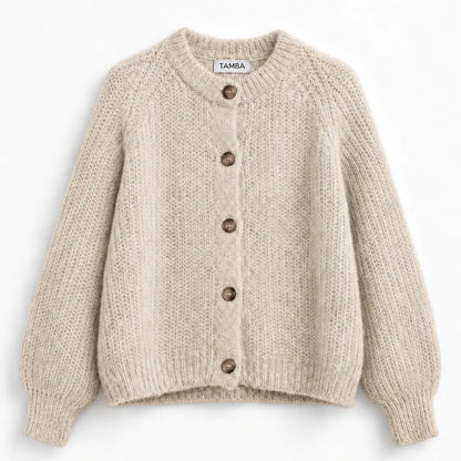 Strickjacke aus Mohair Beige