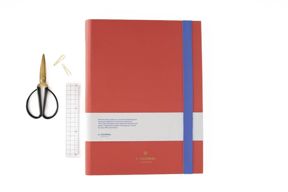 Akkordeon-Ordner Coral - 10 Fächer mit Gummiband