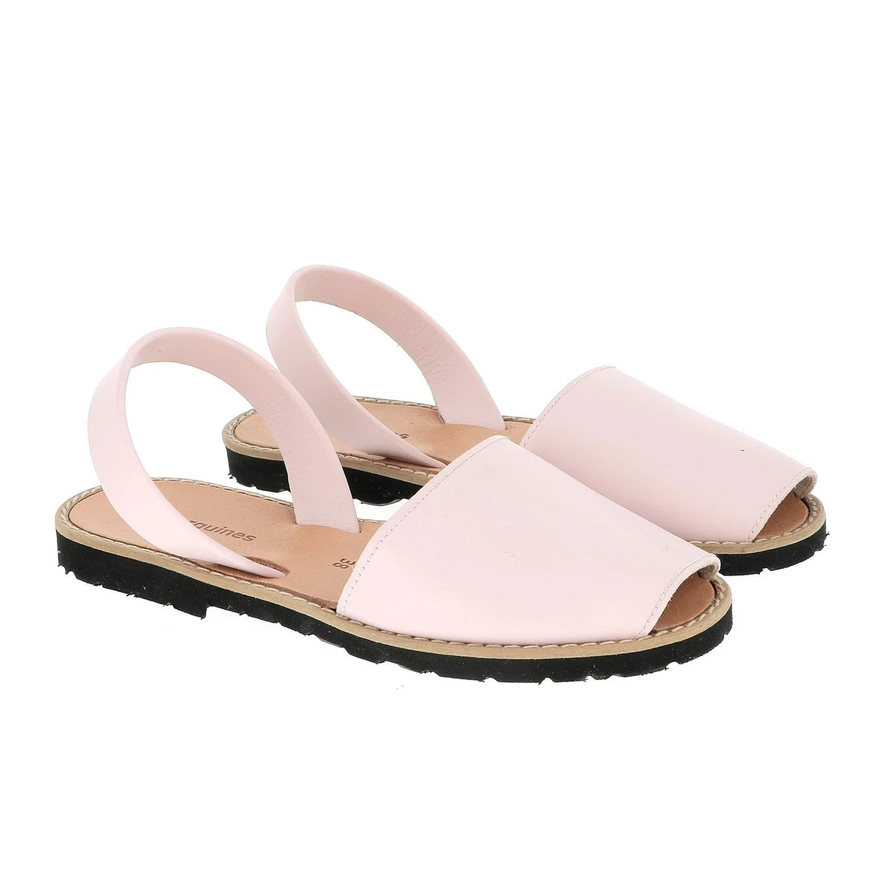 Avarcas Leder-Sandalen in Pastellrosa