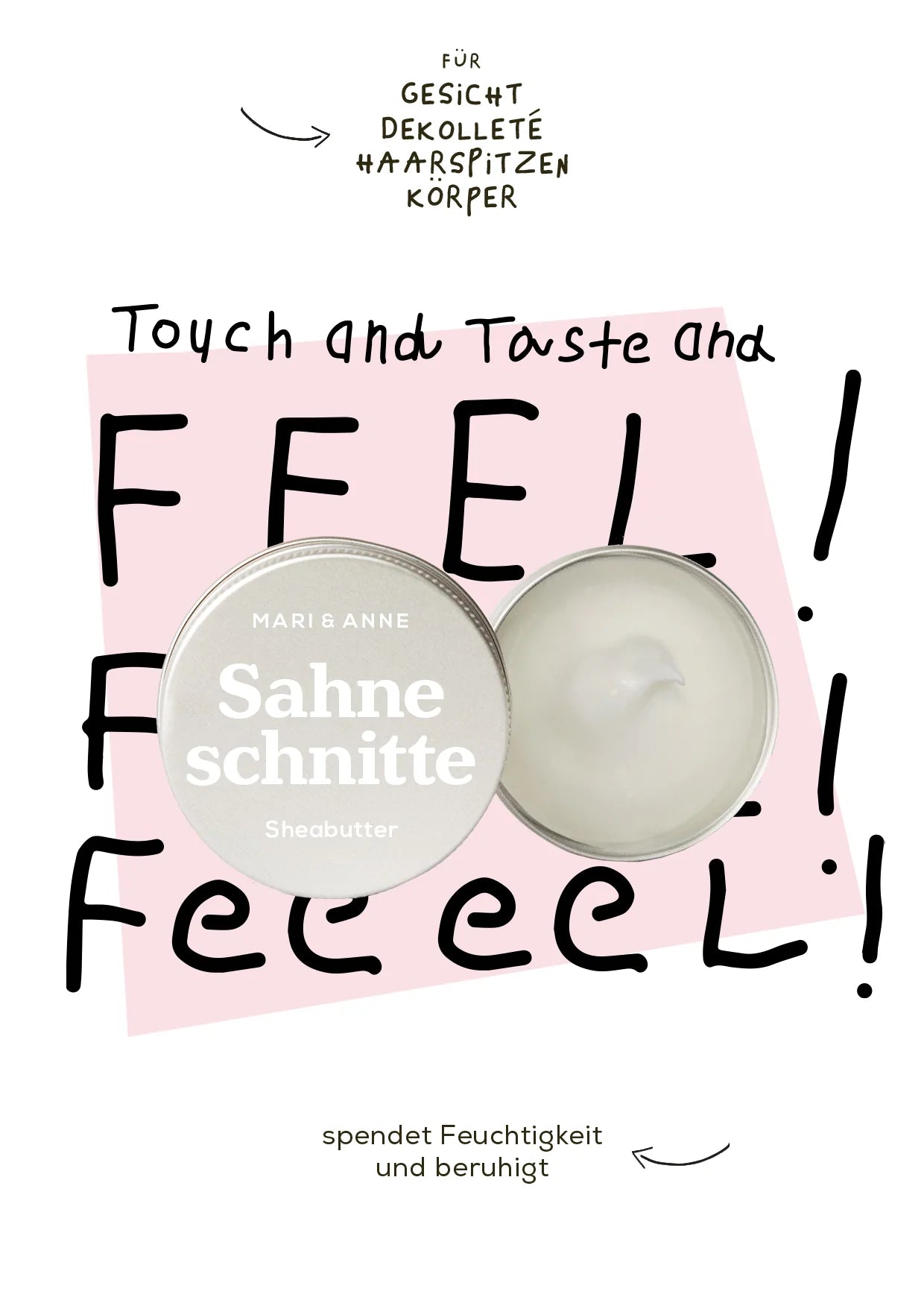 Kleine Sahneschnitte sensitiv FLUFFiGE SHEABUTTER "SENSITIV"