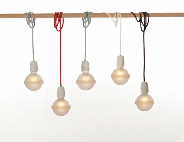 Legelampe mit Textilkabel Rote Lampe