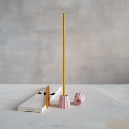 Kerzenhalter aus Porzellan rosa