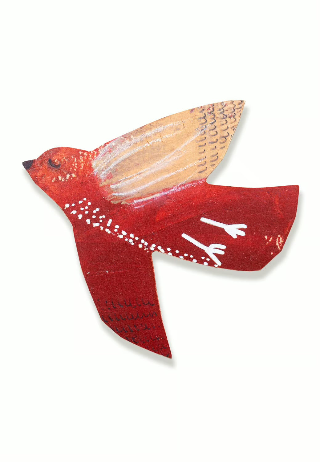 SOULBIRD-WANDSCHMUCK TUULIKKI ROT-NATUR von studio-kaisumari