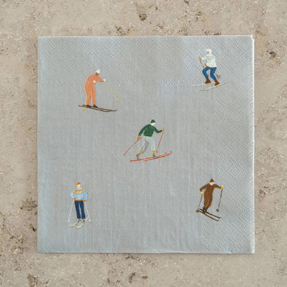 PAPIERSERVIETTEN SKIFAHRER - 25 STK.