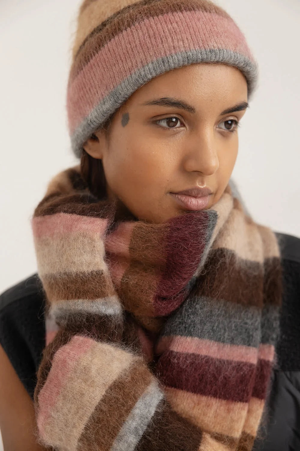 Beanie Mohair-Mütze